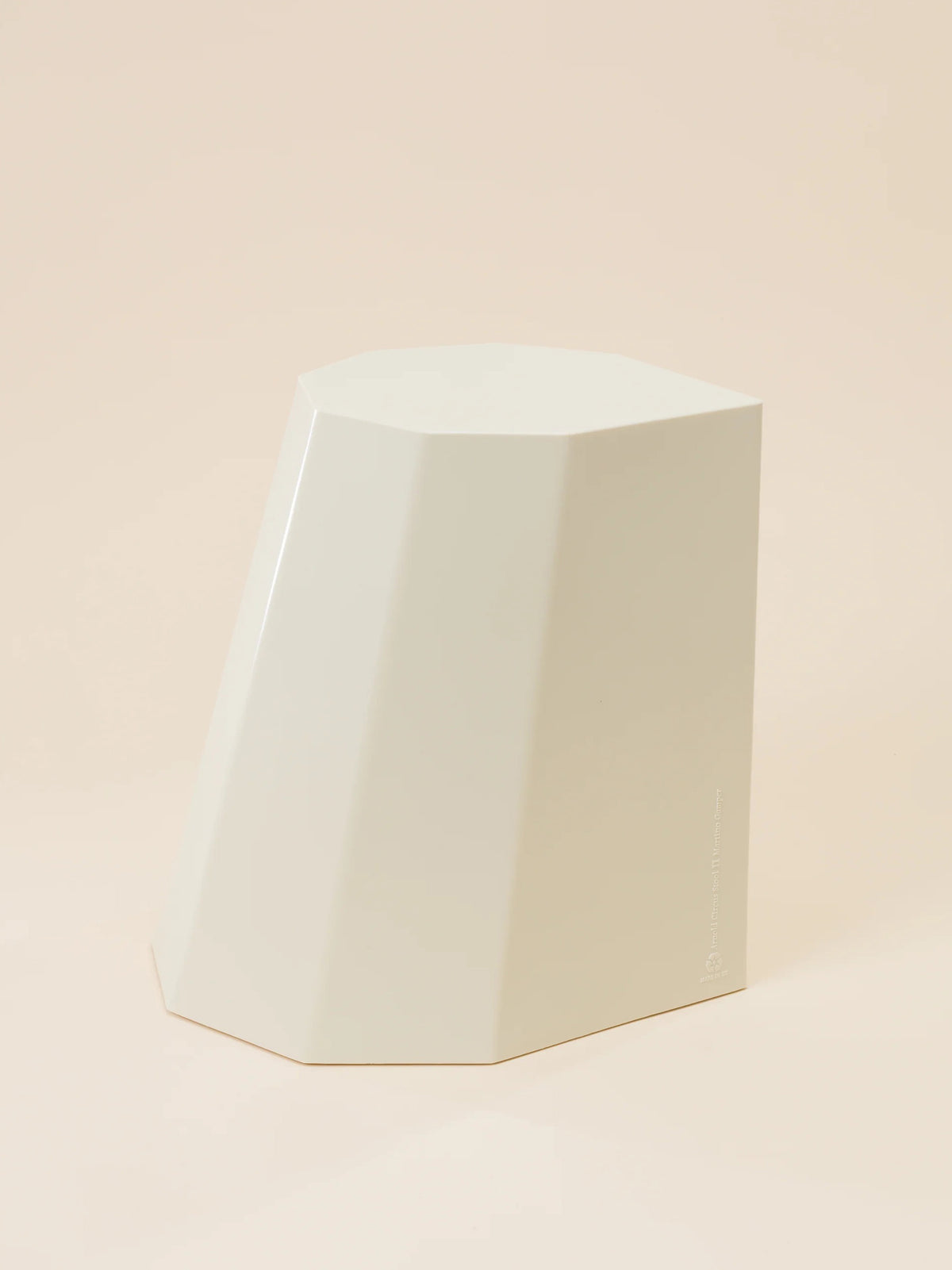 Arnold Circus Stool, White Ivory
