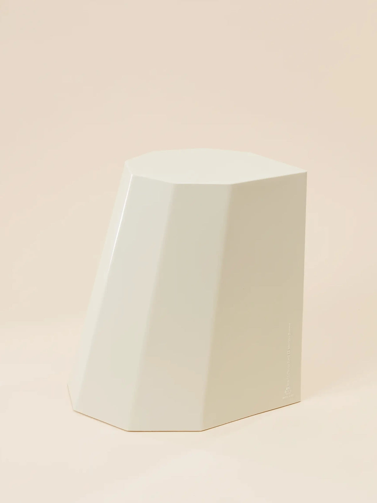 Arnold Circus Stool, White Ivory